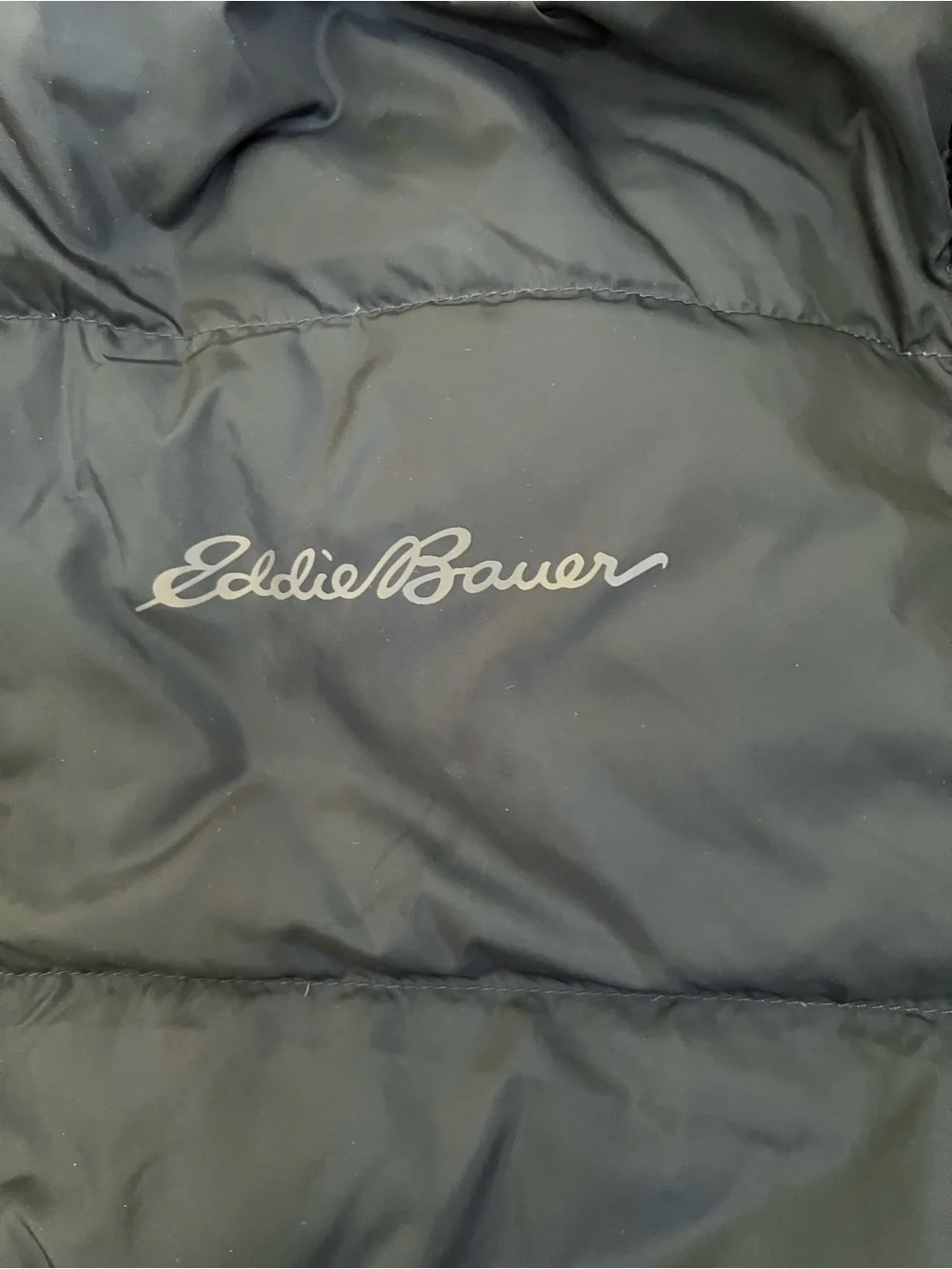 Eddie Bauer Men's Hooded Down Puffer Jacket - Dark Charcoal Blue